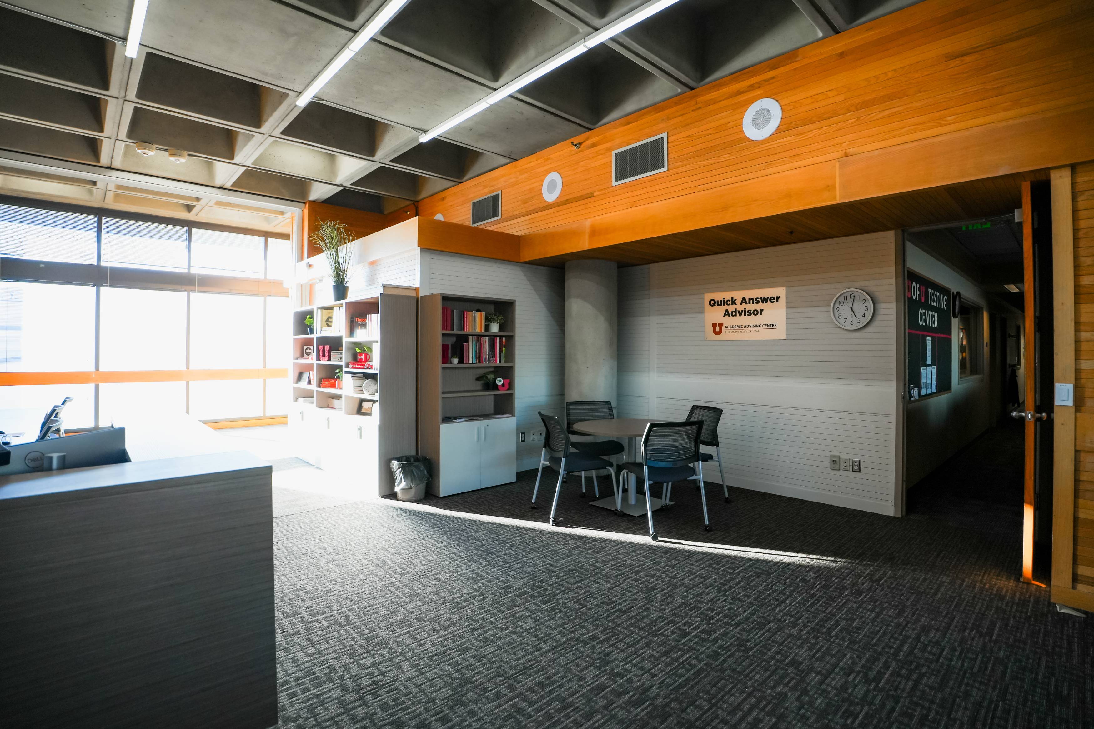 reception area of the main advising office.